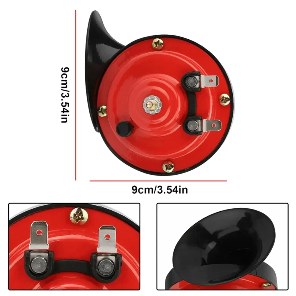 Air Horn Electric Horn 2PCS 60dB Air Horn for Car Snail Electric Horn 12V Power Supplies Boat Motorcycles Automotive Loud Speaker Sound Signal