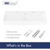 Bathroom Sink Rectangle 43" x 16", Two Hole Vitreous Ceramic Vessel Sink, Countertop & Wall Mount, with Overflow, Glossy White 6