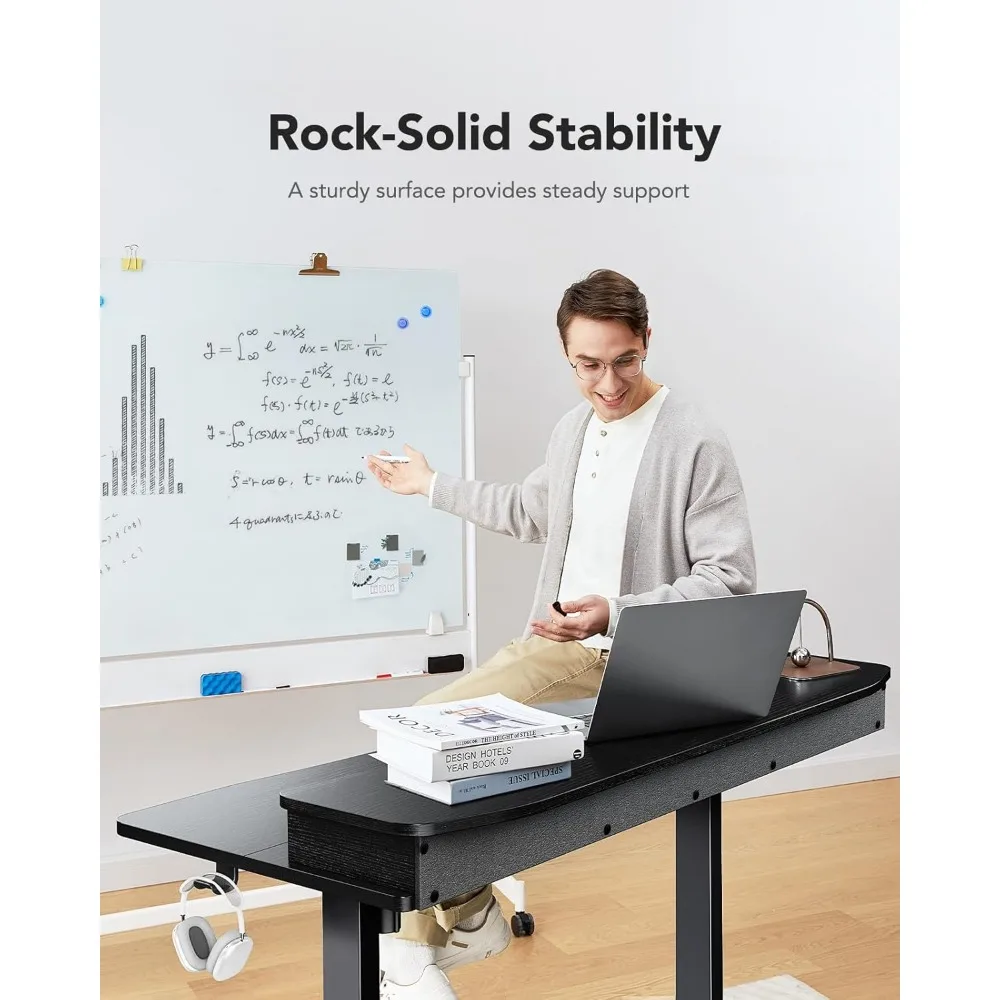 Electric Standing Desk with 2 Drawers, C-Clamp Mount Compatible, Height Adjustable Computer Desk 6