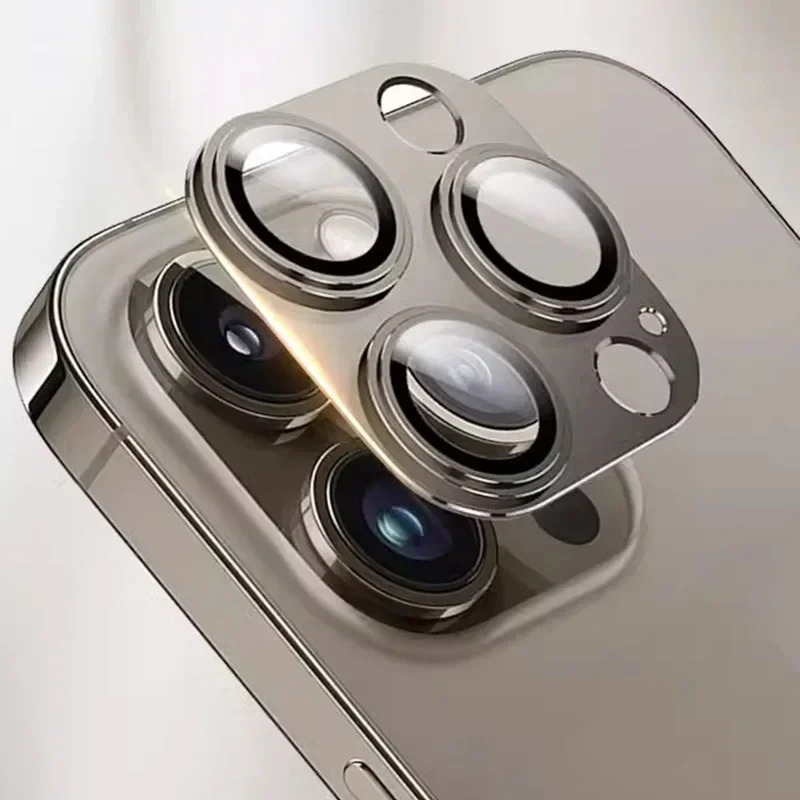 Premium Metal Lens Ring Protector with Glass Guard - Universal Fit