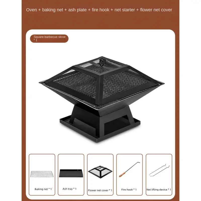 Oven Brazier Barbecue Grille Table Outdoor Heating Charcoal Oven Barbecue Charcoal Home Cooking Tea Complete Set