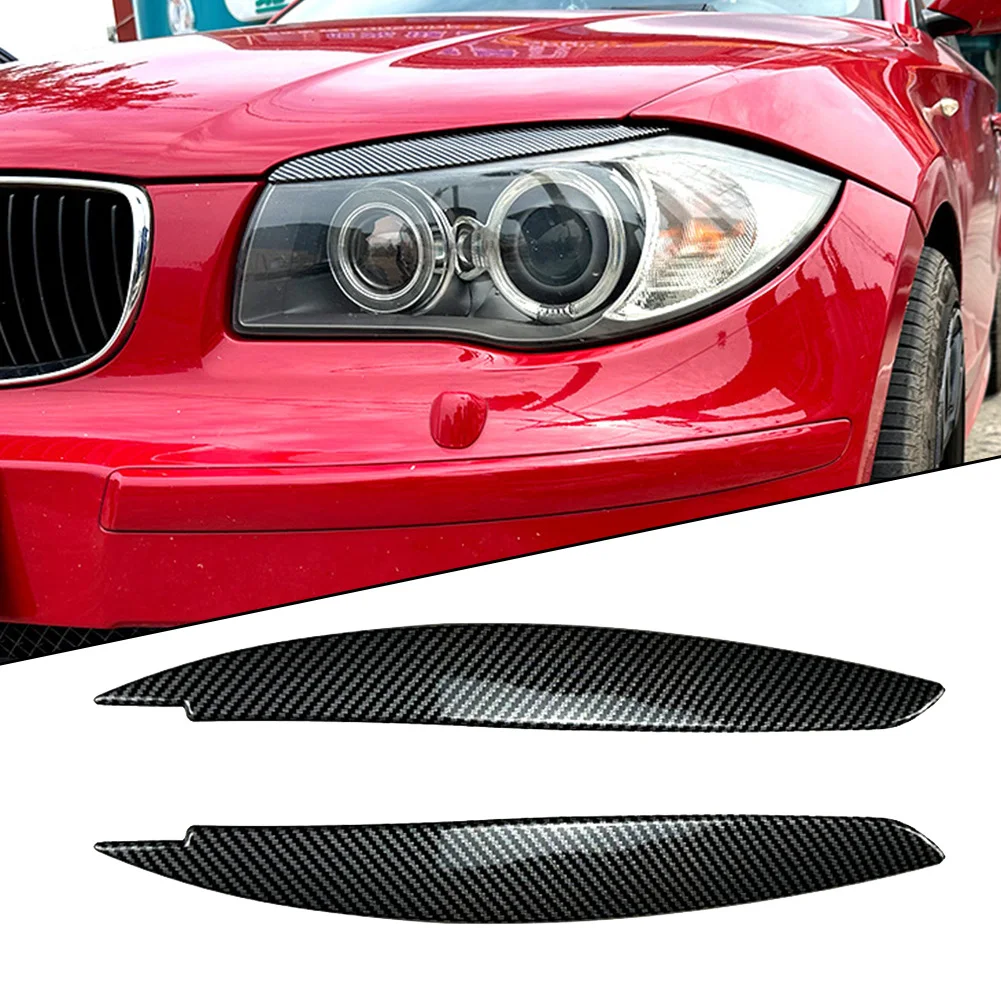 

1x эффект бровей из углеродного волокна для BMW 1 серии E87 E88 E81 E82, веки для бровей 2008-2013, автомобильные аксессуары