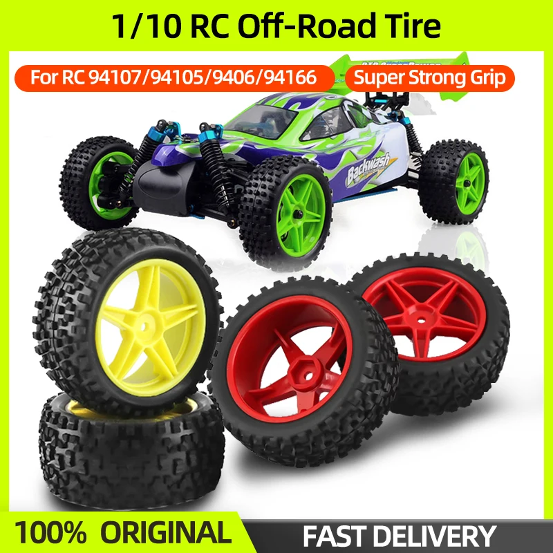 Voiture RC 4x4 Tout Terrain 2.4GHz - Blanc, Rouge, Vert, Jaune, Noir