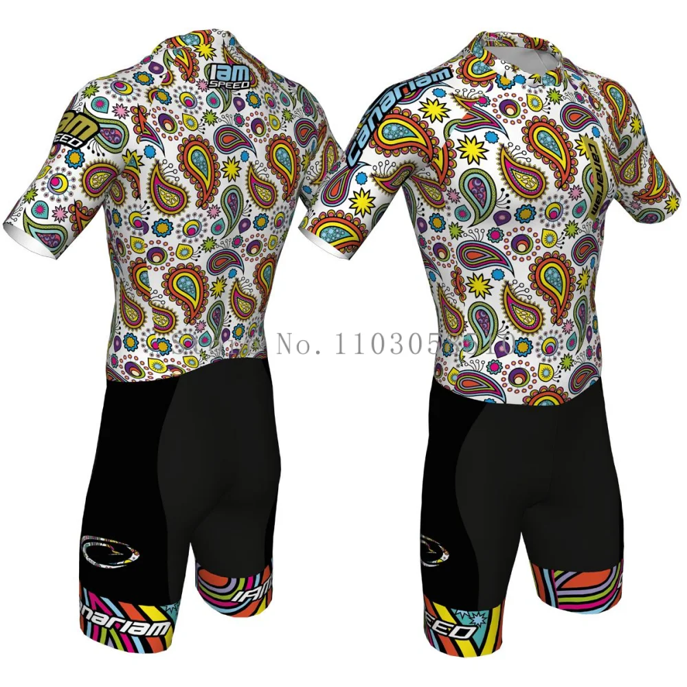 Canariam Men's Skate Suit Roller Skate Speed Race Fast Skat Speed Skats Ciclismo Skating Jumpsuit Pro Team Tights Skinsuit