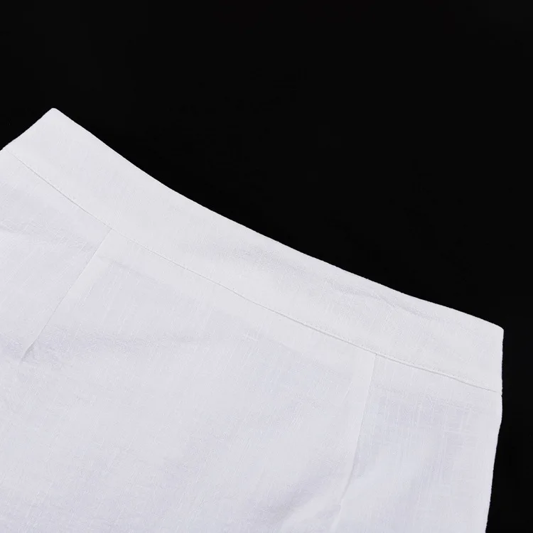 Conjunto de 2 piezas de falda larga blanca de cintura alta para mujer: top ajustado sin mangas y falda larga informal, conjuntos de patchwork para mujer