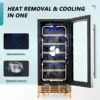 Under-counter Refrigerators, Single Zone Wine Fridge, Wine Refrigerator Digital Temperature Control, Freestanding 3