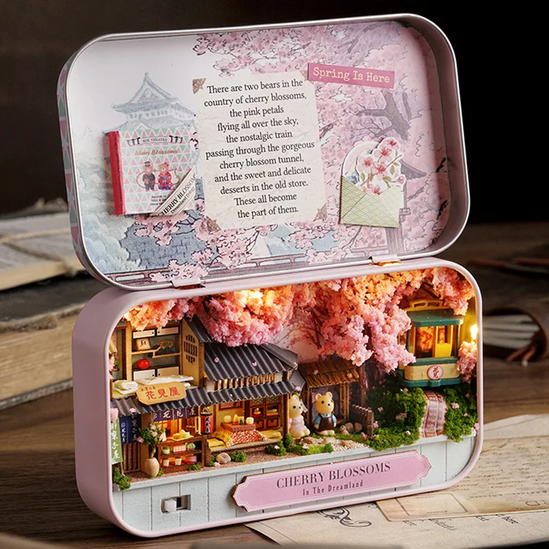 

DIY Miniature Landscape Tin Box New Box Theater Dreamland Trilogy Small Ornaments Miniature Model