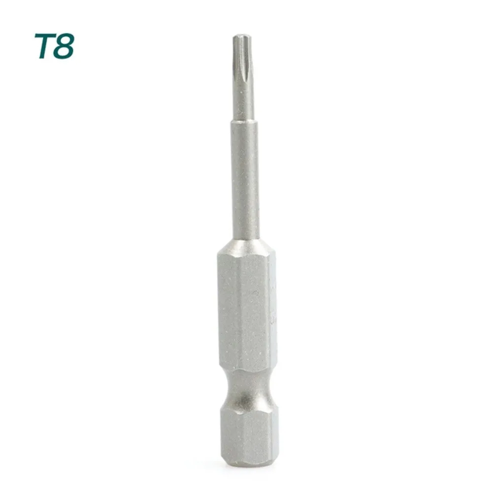 구멍이 있는 Torx 스크루 드라이버 비트, T5 Torx T7 T15 T20 T25 T27 T30, 1/4 인치 육각 생크 전기 스크루 드라이버 스타 비트 세트, 50mm, 1 개