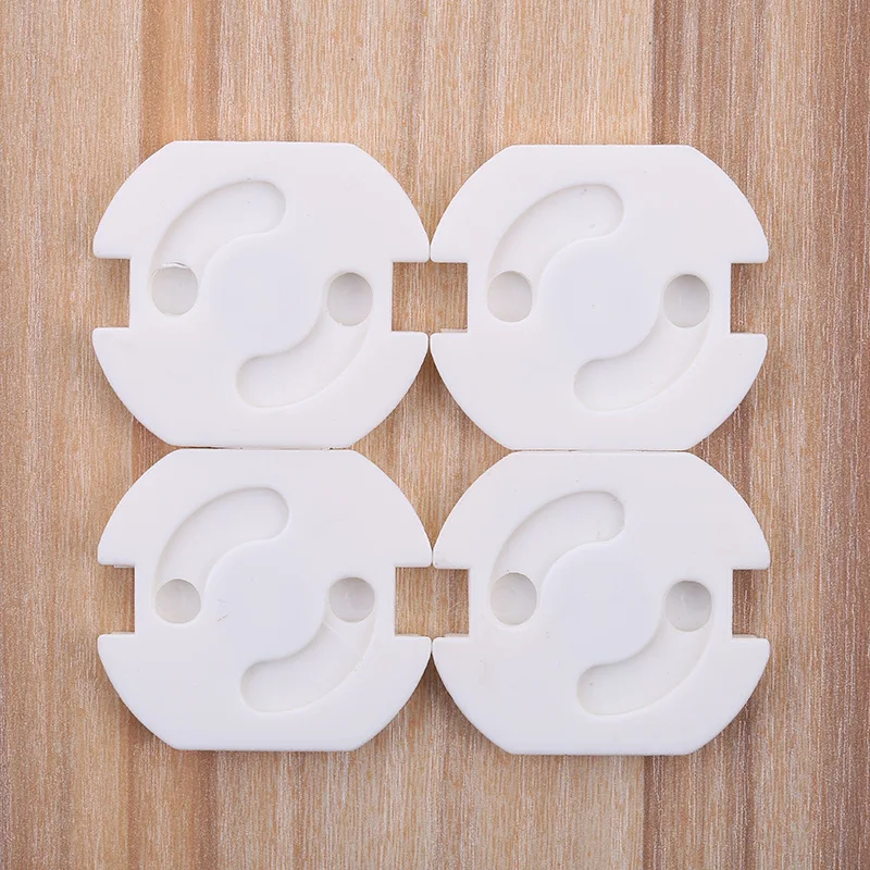 Socket Covers 2 Hole Round EU Standard Anti Electric Shock Plugs Protector Rotate Cover Plastic Security Locks 10pcs