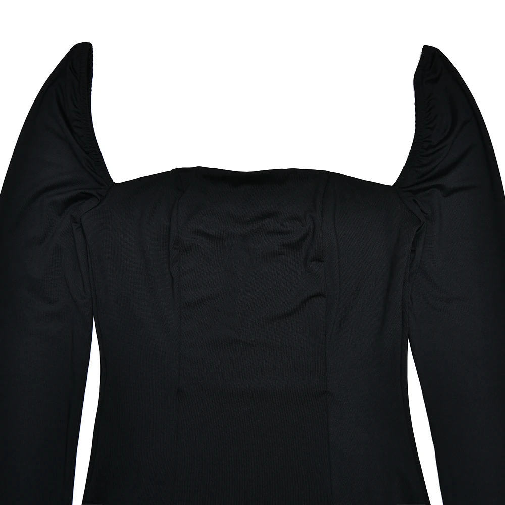 Elegant Long Sleeve Bodycon Party Evening Dress Female Sexy Split Tight Women Vestido Autumn/Winter New Clothing