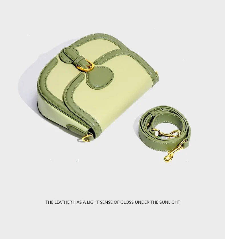 2024 New Women Luxury Brand Saddle Tote Purses And Handbags Green Bags