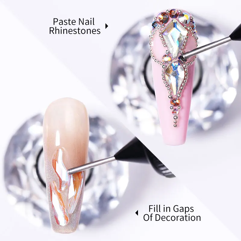 BORN PRETTY 10g Nail Rhinestone Adhesive Glue For Stick The Drill  Tranparent Nail Glue Soak Off UV LED Nail Art Gel Varnish