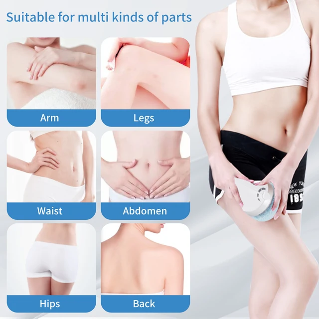 Advanced Body Shaping Massage And Cellulite Fighter, Handheld Body Sculpting Massager With 3 Reusable Pads, 2