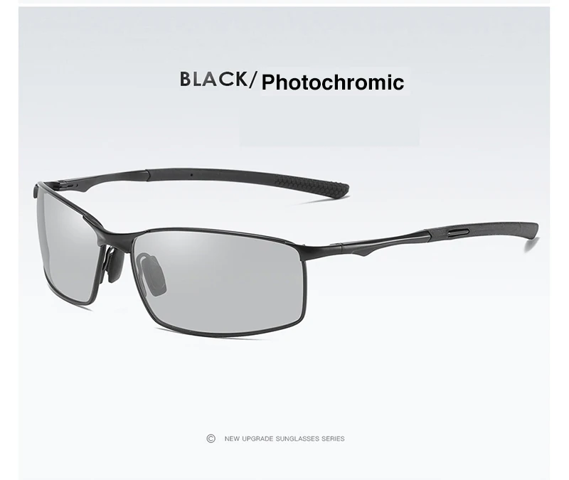 Photochromic Polarized Sunglasses for Men - Transition Lens Driving Glasses & Safety Goggles