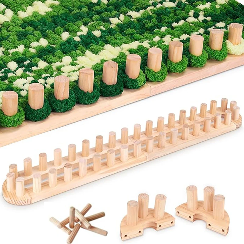나무 직조틀 조절 가능한 손뜨개질 키트 초보자용 실 공예 DIY 담요 만들기 키트 크리스마스 선물