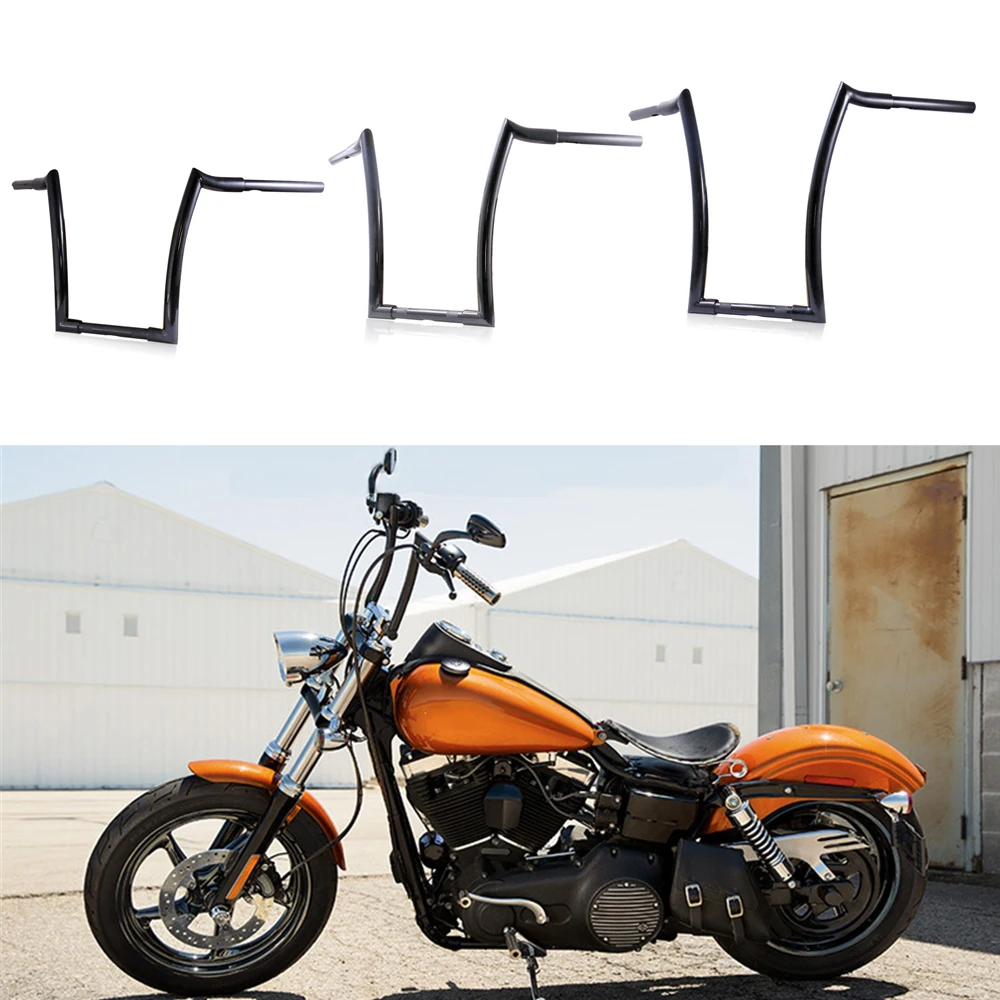 25mm Motorcycle Ape Hangers Handlebar 12 14 16 Rise for Harley Sportster  XL 1200 883 Softail Dyna Touring Road Glide - AliExpress