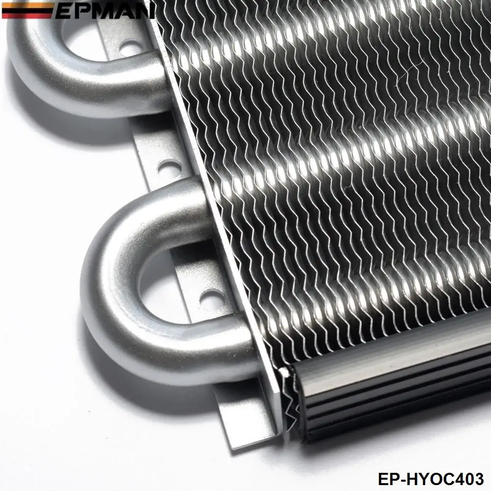 Universal 6 Row Aluminum Heavy Duty Transmission Oil Cooler Auto Manual Radiator Converter EP-HYOC403