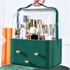 Trendy Dustproof Drawer-style Cosmetic Storage Box Desktop Organizer Skincare Products Comb Tabletop Makeup Holder Rack 5