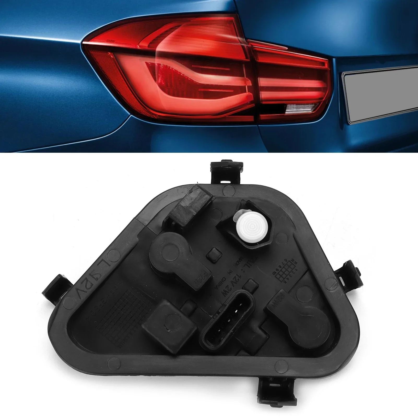 Rear Light Tail Lamp Left Side Panel Bulb Socket 63217313043 Replacement for Serie 3 320i 328i 335i 2012‑2015