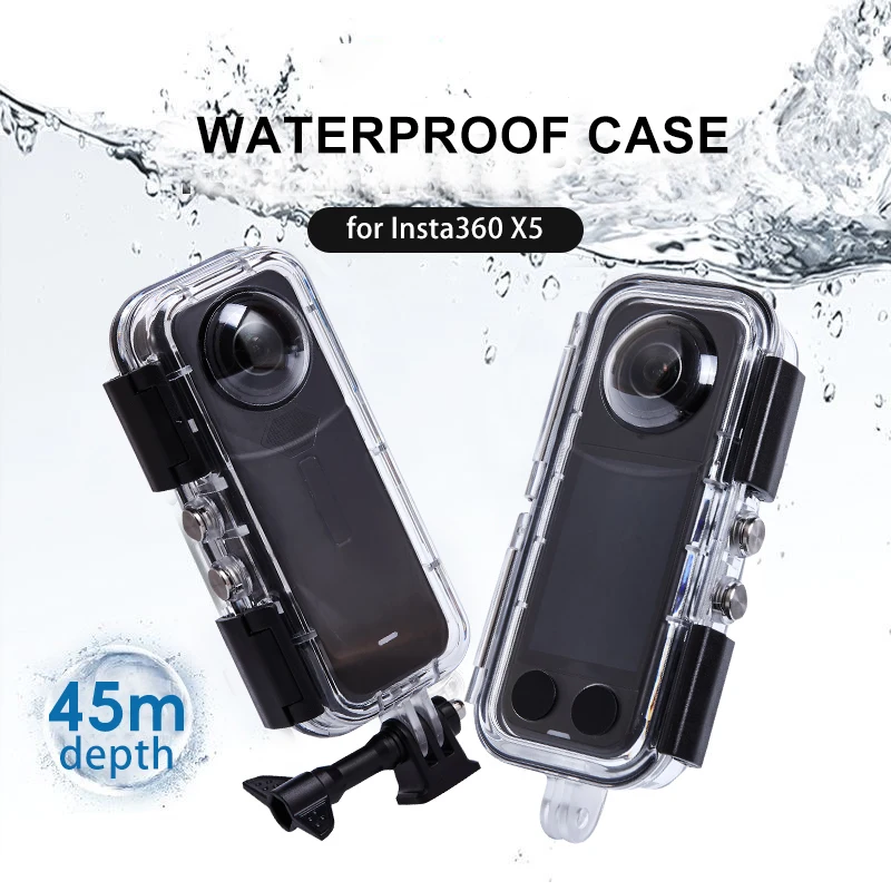 Invisible Dive Case For Insta360 X5 45M Underwater Waterproof Diving Housing Cover Protective Shell