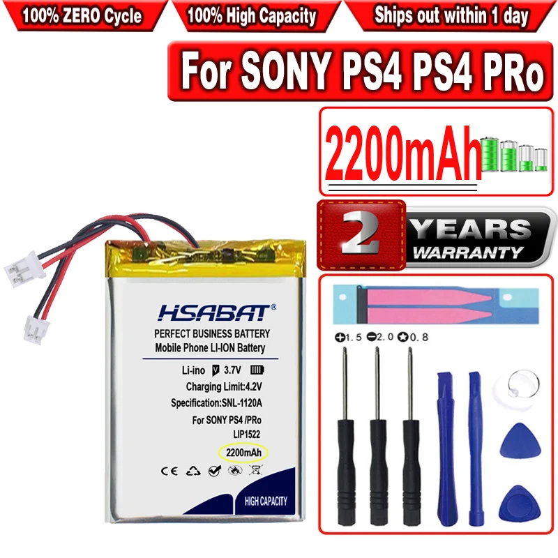 Hsabat 2200mah Lip1522 Battery For Sony Ps4 Ps4 Pro Slim Dualshock 4 V1