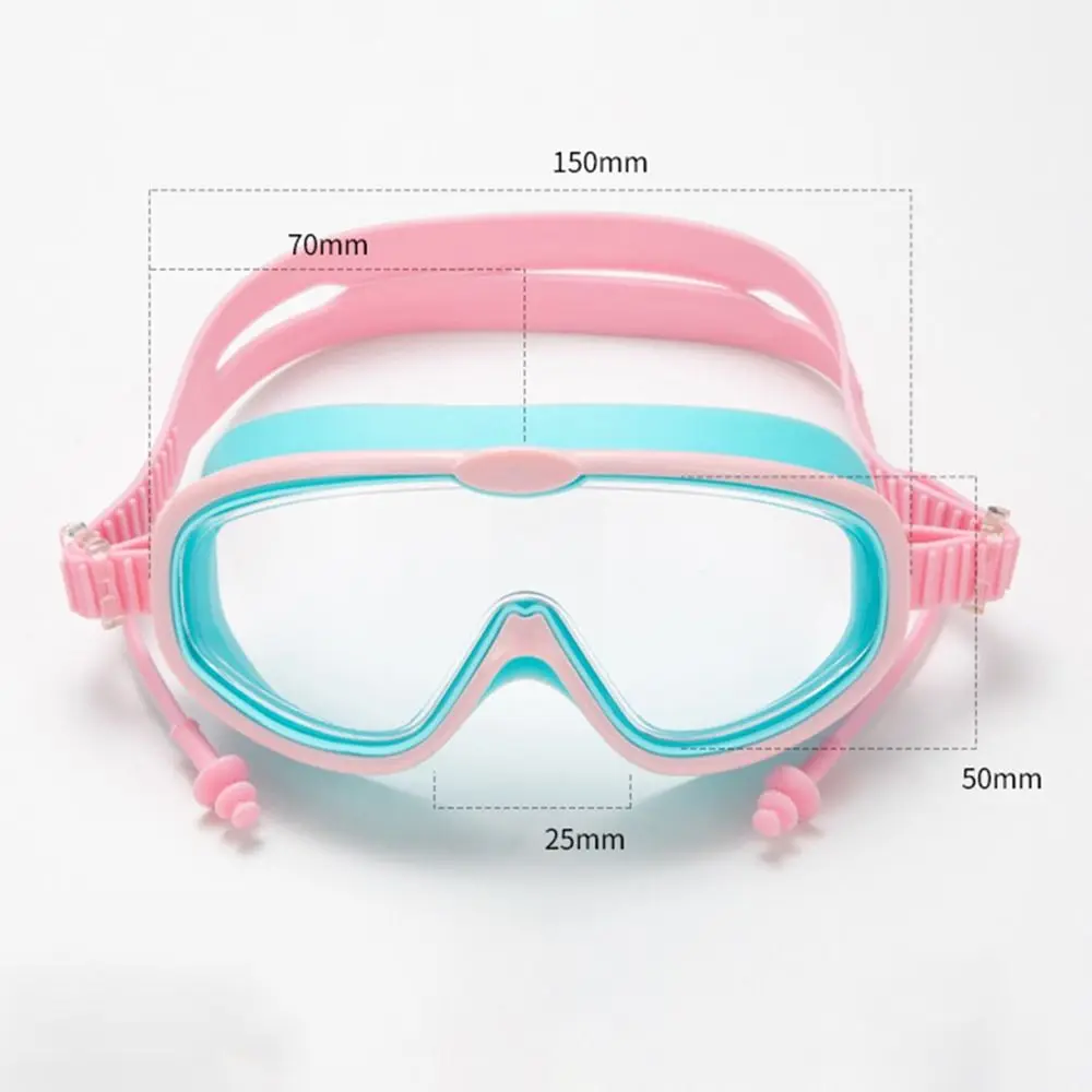 Big Frame Swim Goggles Anti-Fog Wide View Scuba Diving Swimming Glasses with Earplugs for Adult Youth 6