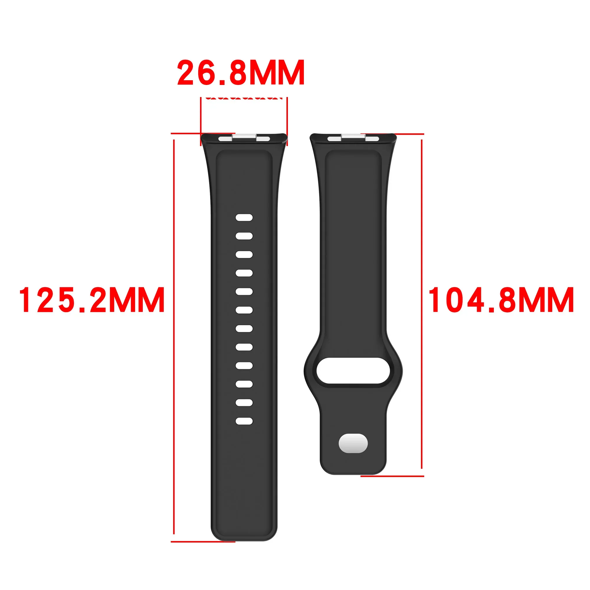Premium Silicone Sport Strap - Comfortable Bracelet Band for Smartwatches