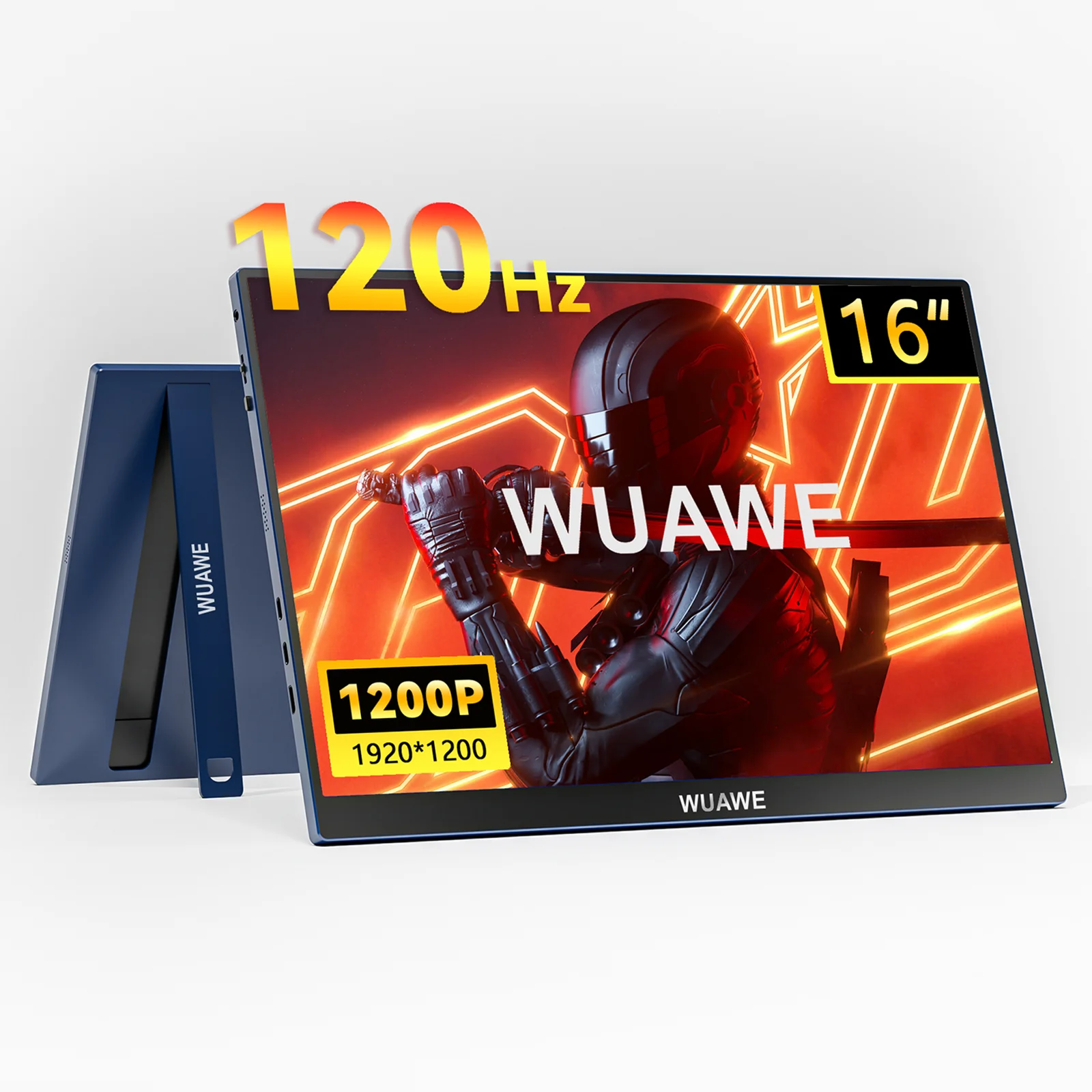 WUAWE 100% sRGB ޴ ̹ ,  ĵ, HDR  FreenSync , 16 ġ 1200P 120Hz