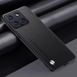 Premium Matte PU Leather Anti - Slip Drop Protection Phone Case for Motorola Moto G77 (Frosted Black)
