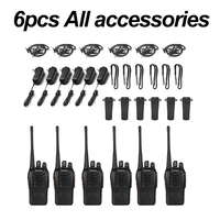 6pcs MERODITH walkie talkie baofeng 888S Two way radio long range Wireless set radio uhf communicator 400-470MHz 16CH radio 1