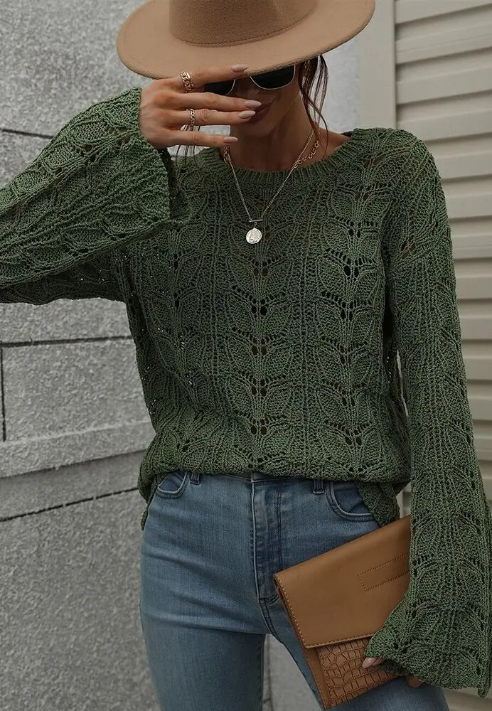 Рисунок 2 - Женский вязаный пуловер с рукавом-колоколом