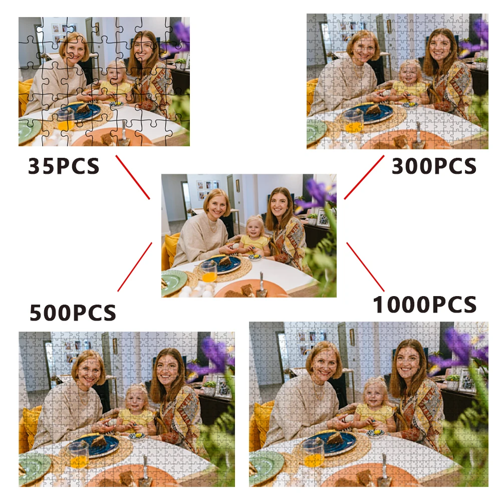 Photo Jigsaw Puzzles 300/500/1000 Pcs for Children Adults Early Education Decompress Games Family Toys