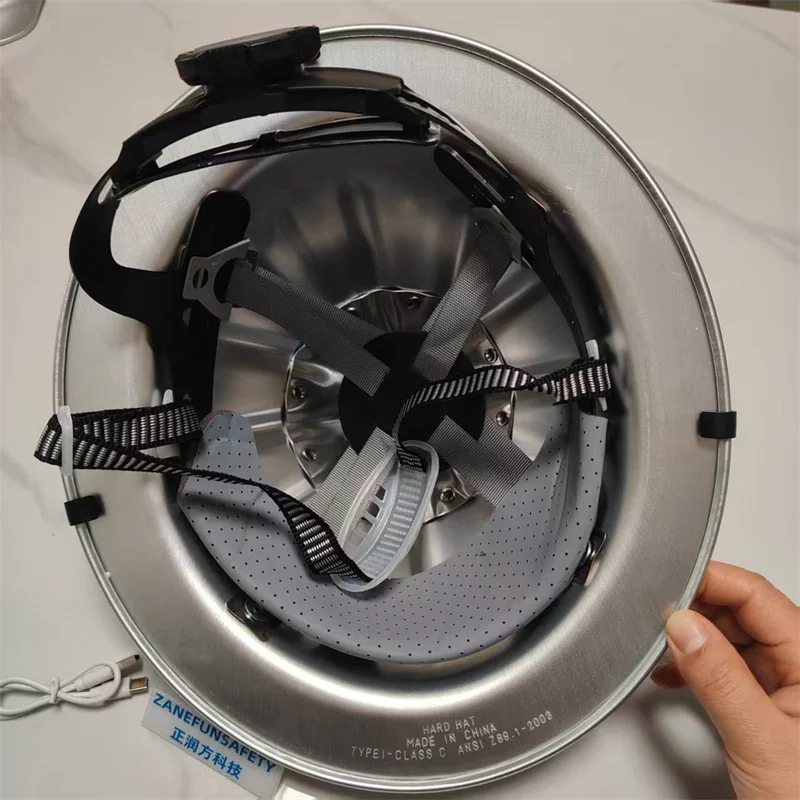 ANSI CE Aluminum Safety Helmet Headlight Mining Hard Cap Engineering Premium Helmet Railway Metallurgy Construction Work