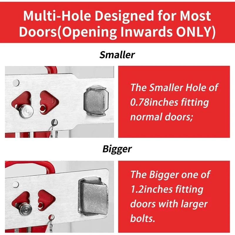 Portable Door Lock Extra Lock for Additional Privacy and Safety in Home,Hotel and Apartment,Prevent Unauthorized Entry