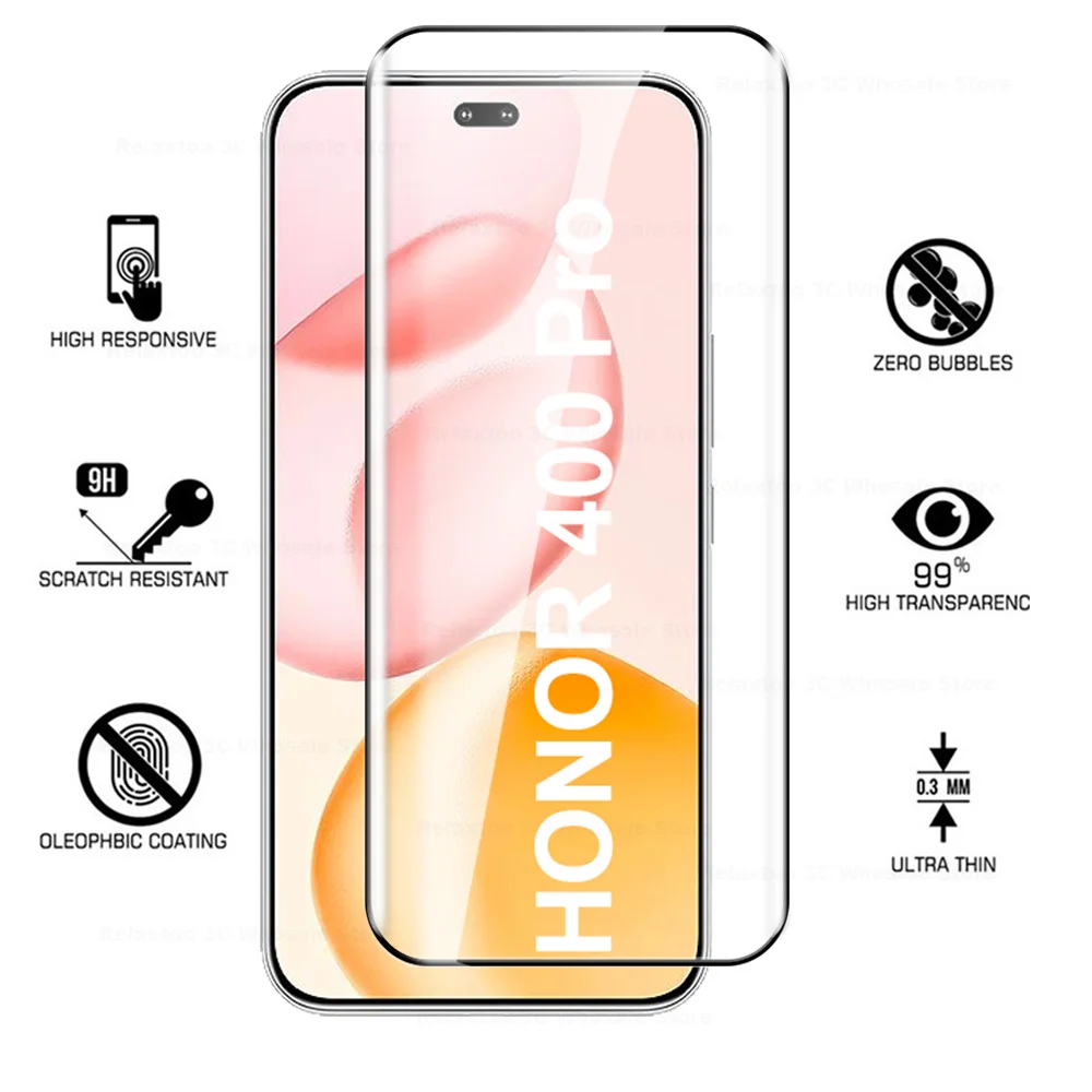 Premium 2-in-1 9D Curved Tempered Glass Screen and Camera Lens Protector, 6.7-Inch