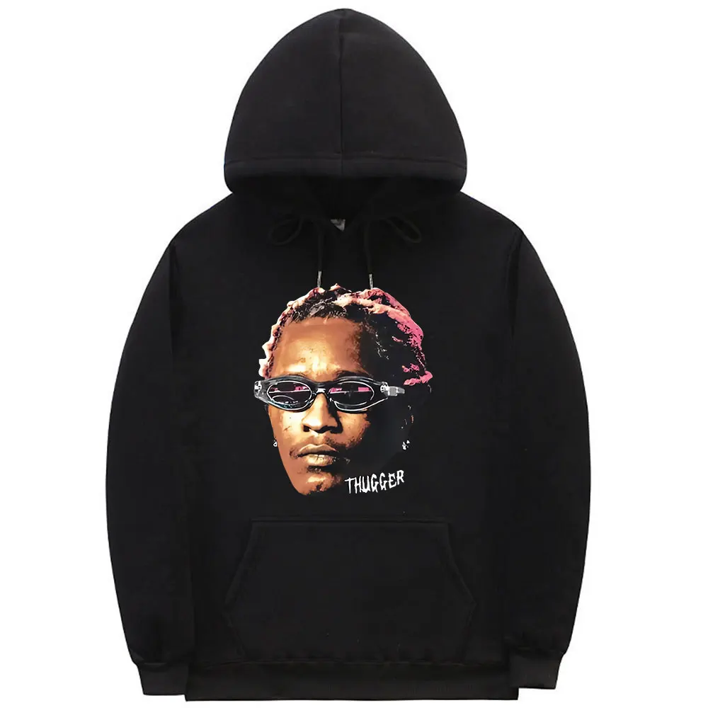 

Rapper Young Thug Thugger Graphic Hoodie Men's Fashion Hip Hop Street Style Hooded Sweatshirt Casual Vintage Oversized Hoodies