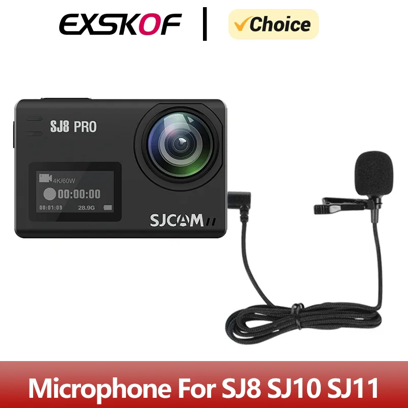 Внешний микрофон SJCAM SJ10 PRO с портом Type-C для экшн-камеры SJCAM SJ11 / SJ10 PRO / C200 / SJ10X / SJ8 Pro / A10 / A20