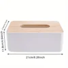 Tissue Box Napkin Rings Case Paper Box Container Reusable Bamboo Cover Car Tissue Paper Dispenser Gold 26 Letters Pattern 2