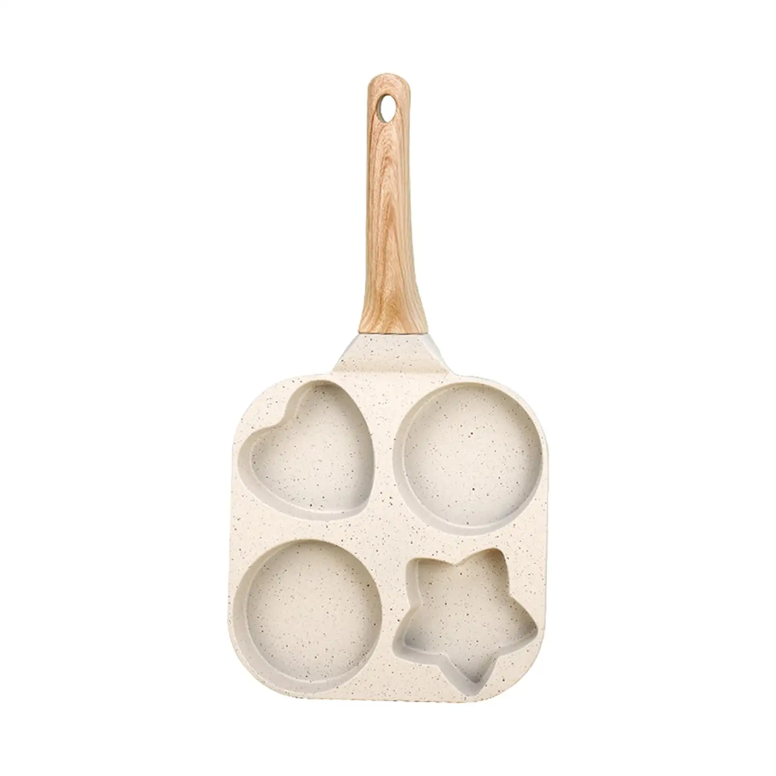 Pancake Pan Heat Resistant Handle Breakfast Maker Kitchen Cooking Tool Omelet Pan for Steak Vegetable Frying Burger Baking