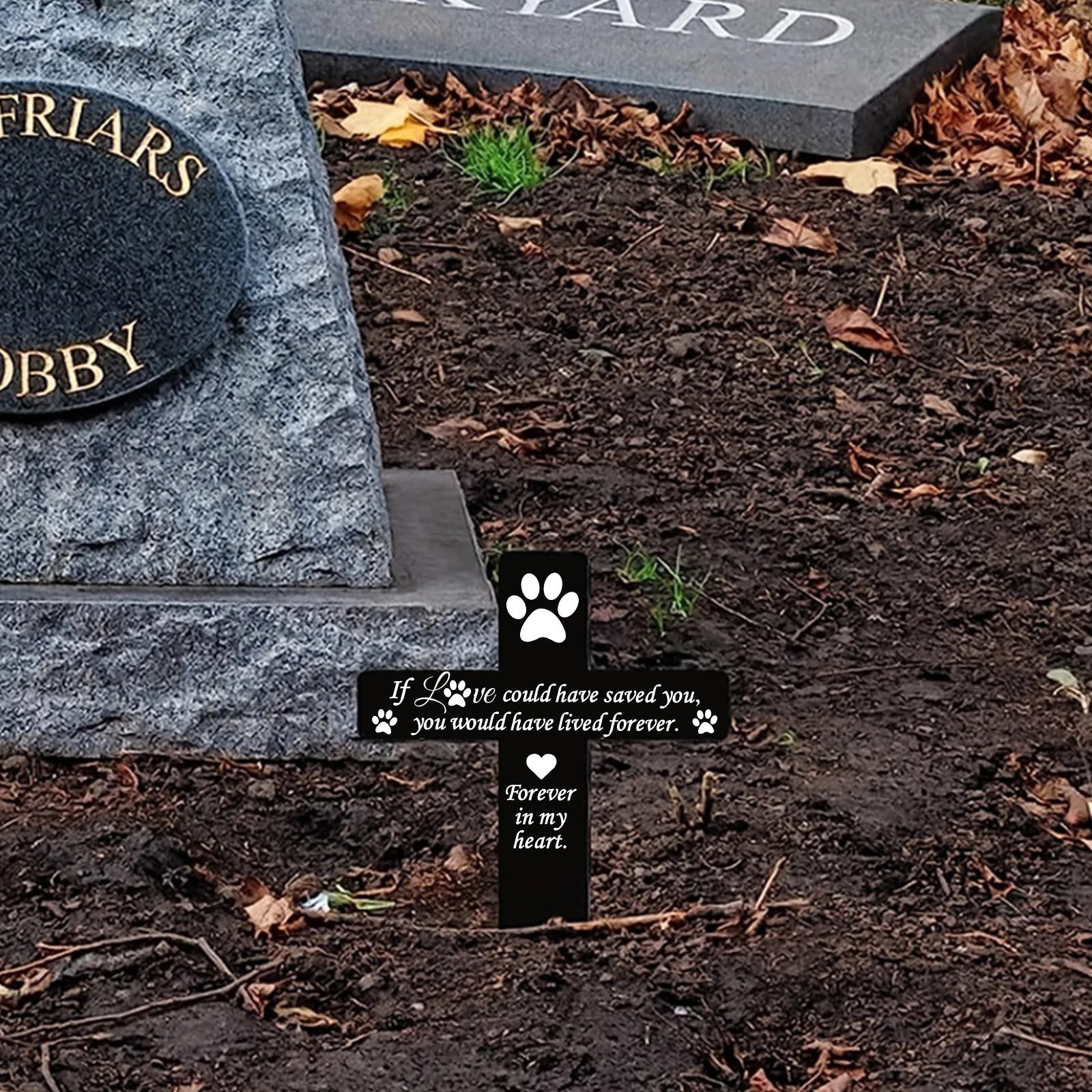 Outdoor Dog Memorial Plaque Pet Dog Memorial Garden Decor Waterproof Acrylic Grave Marker 1pc