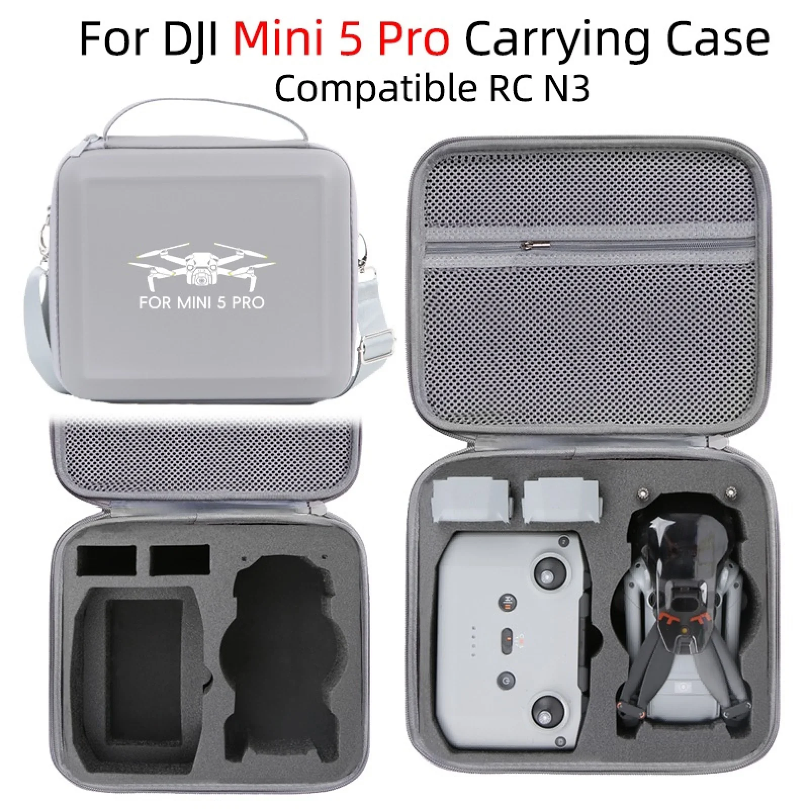 DJI MINI 5 PRO 보관 가방 RC N3 가방(어깨끈 포함)에 적합합니다.
