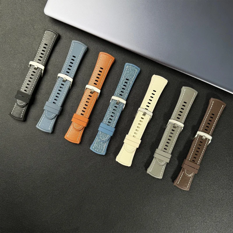 Premium Silicone Strap with Metal Buckle, Adjustable and Stylish Smartwatch Accessory