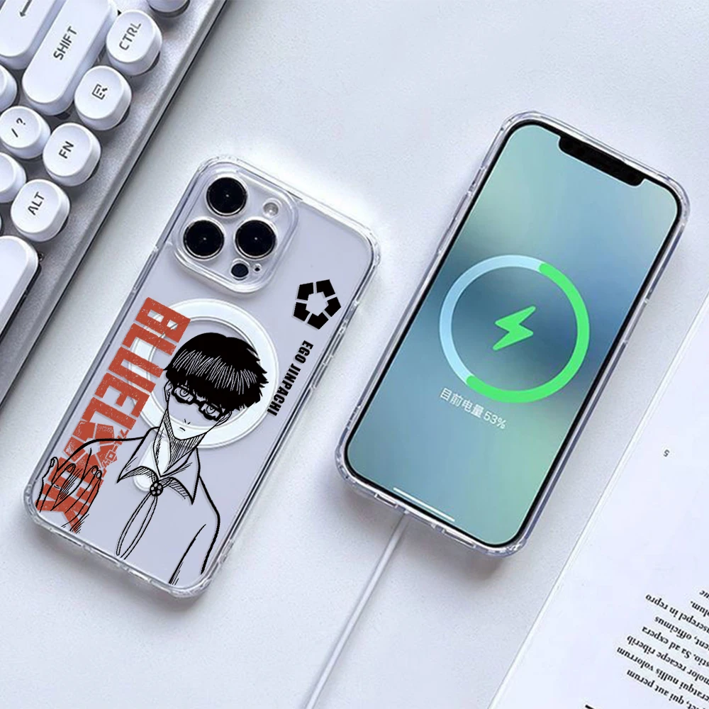 Blue Lock Shoei Sae Magnetic Clear Phone Case