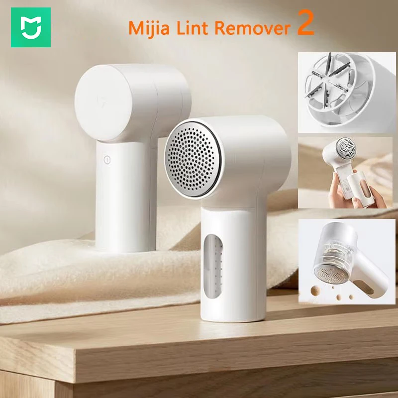 Mijia Lint Remover 2 avec lame à 6 feuilles, machine à éliminer les bouloches et les peluches des vêtements, tondeuse à pulls rechargeable 1