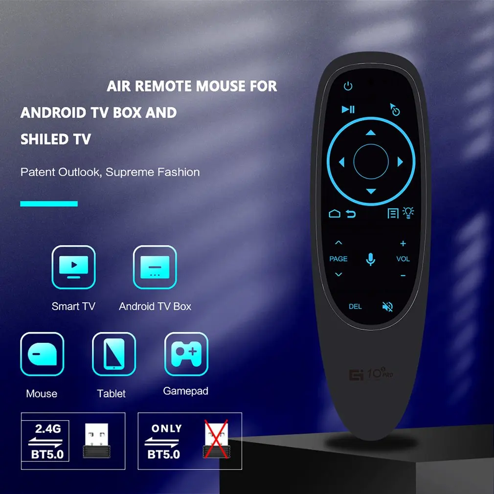 G10S Pro Bt Air Mouse 2.4G Wireless Giroscopio Telecomando Intelligente Con Apprendimento Vocale Ir Per Android Tv Box H96 Max X88 Pro X9