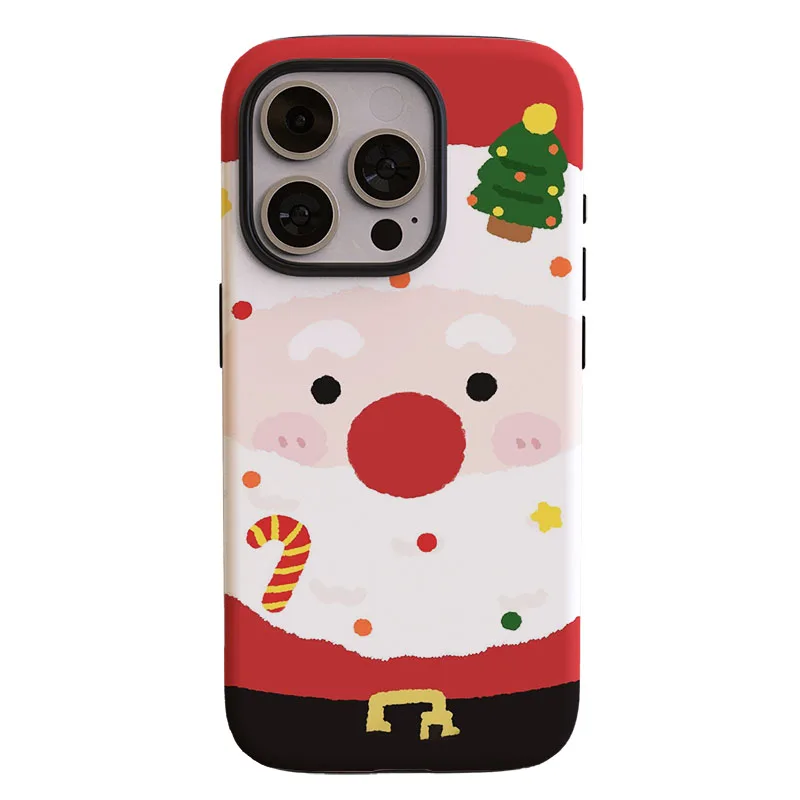 Festive Santa Claus Design 2-in-1 Protective Film Shell Cover