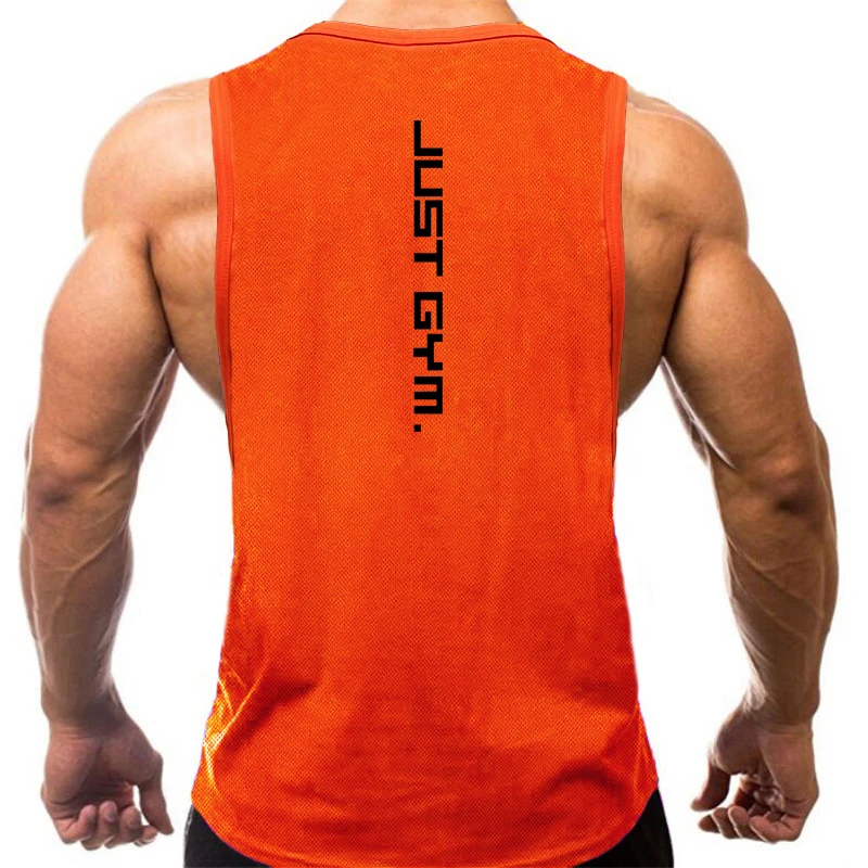 

Men's Athlete Track Field Running Basketball Fitness Gym Sports Bodybuilding Summer Mesh Quick-drying O-neck Printed Vest