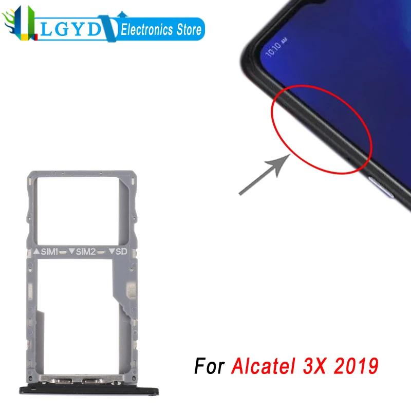 

Для Alcatel 3X 2019 оригинальная SIM-карта Лоток + SIM/лоток для карт памяти Micro SD Замена