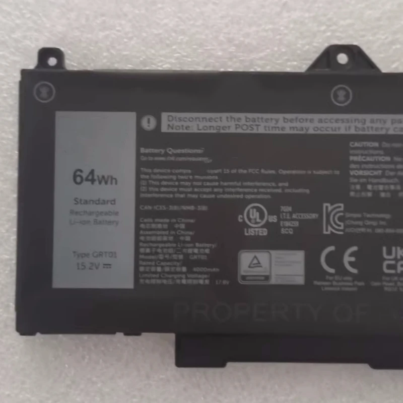 Bateria para Dell Precision Grt01 R05p0 9jrv0 15 3561 3571 3581 3470 Alienware M17 r5 M18 r1 Latitude 5421 5431 5521 5531 P50e002 - Imagem 2