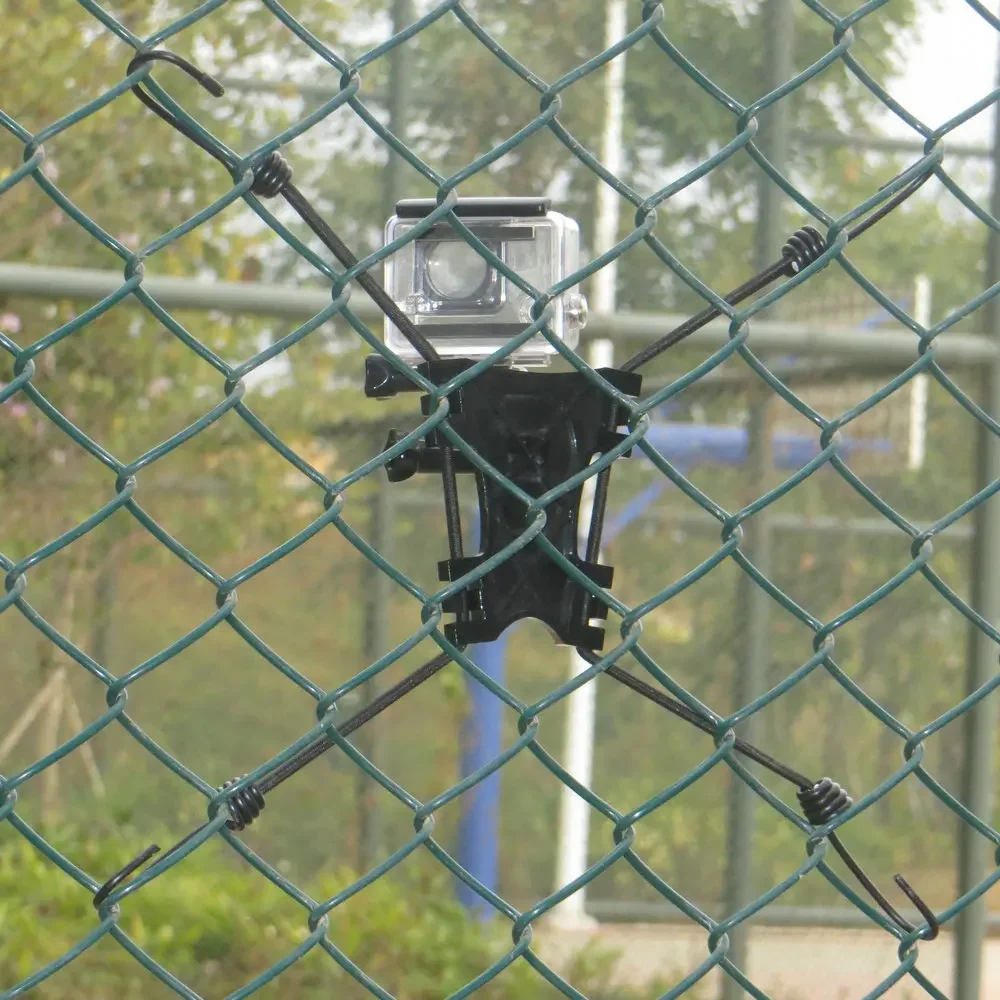 3 in 1 Action Camera Chain Link Fence Mount for Action Camera/Smartphone Recording Baseball Softball and Tennis Game